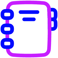 Contact Book Icon from Plump Neon Set