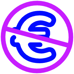 Non Commercial Euro Icon from Plump Neon Set