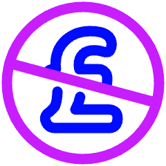 Non Commercial Pounds Icon from Plump Neon Set