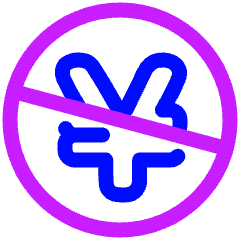 Non Commercial Yen Icon from Plump Neon Set