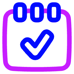 Notepad Check Icon from Plump Neon Set