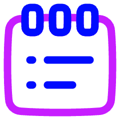 Notepad List Icon from Plump Neon Set