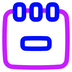 Notepad Subtract Icon from Plump Neon Set