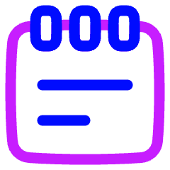 Notepad Text Icon from Plump Neon Set