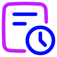 Search History Icon from Plump Neon Set