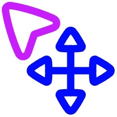 Arrow Cursor Move Icon from Plump Neon Set