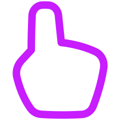 Hand Cursor Icon from Plump Neon Set