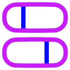 Dashboard Horizontal Pills Split 2 Icon from Plump Neon Set