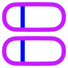 Dashboard Horizontal Pills Split Left Icon from Plump Neon Set