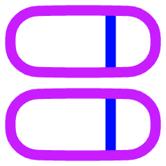 Dashboard Horizontal Pills Split Right Icon from Plump Neon Set
