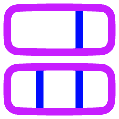 Dashboard Horizontal Rectangle 3 Icon from Plump Neon Set