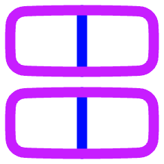 Dashboard Horizontal Rectangle Half Icon from Plump Neon Set