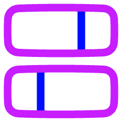 Dashboard Horizontal Rectangle Split 1 Icon from Plump Neon Set