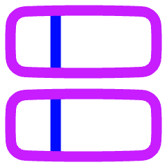 Dashboard Horizontal Rectangle Split Left Icon from Plump Neon Set
