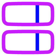 Dashboard Horizontal Rectangle Split Right Icon from Plump Neon Set