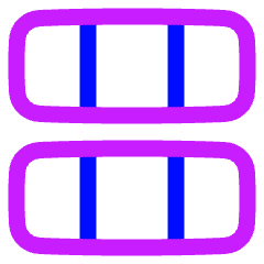 Dashboard Horizontal Rectangle Thirds Icon from Plump Neon Set