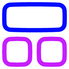 Dashboard Square Horizontal Rectangle 1 Icon from Plump Neon Set