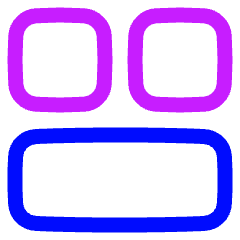 Dashboard Square Horizontal Rectangle 2 Icon from Plump Neon Set