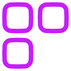 Dashboard Square Three Icon from Plump Neon Set