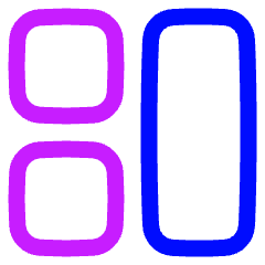 Dashboard Square Vertical Rectangle 1 Icon from Plump Neon Set
