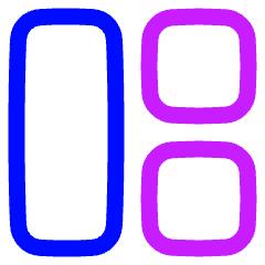 Dashboard Square Vertical Rectangle 2 Icon from Plump Neon Set