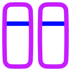 Dashboard Vertical Rectangle Split Top Icon from Plump Neon Set