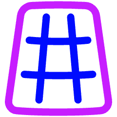 3d Perspective Grid Icon from Plump Neon Set