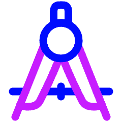 Drawing Compass Icon from Plump Neon Set