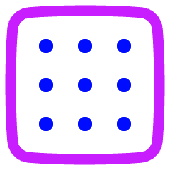 Grid Dots Icon from Plump Neon Set