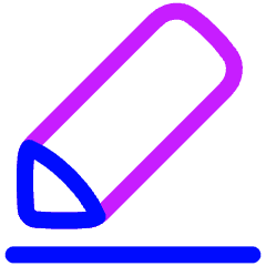 Pencil Line Icon from Plump Neon Set