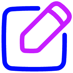 Pencil Square Icon from Plump Neon Set