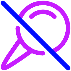 Pin 2 Disabled Icon from Plump Neon Set