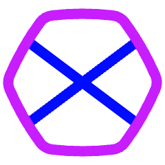 Polygon Frame Icon from Plump Neon Set