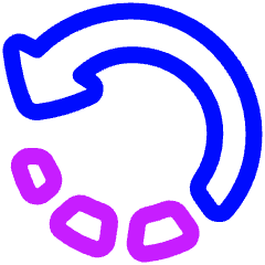 Rotate Left 1 Icon from Plump Neon Set