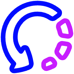 Rotate Left 3 Icon from Plump Neon Set