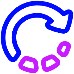 Rotate Right 1 Icon from Plump Neon Set
