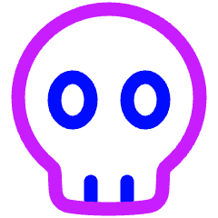 Skull 1 Icon from Plump Neon Set