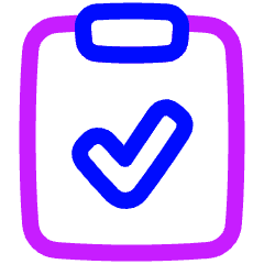 Clipboard Check Icon from Plump Neon Set