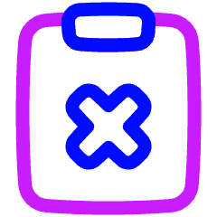 Clipboard Delete Icon from Plump Neon Set