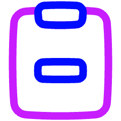 Clipboard Remove Icon from Plump Neon Set
