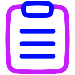 Clipboard Text Icon from Plump Neon Set