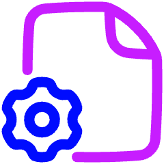 Document Setting Icon from Plump Neon Set