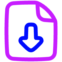 Download File Icon from Plump Neon Set