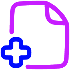 File Add Alternate Icon from Plump Neon Set