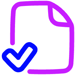 File Check Alternate Icon from Plump Neon Set
