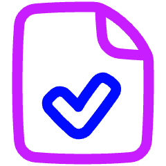 File Check Icon from Plump Neon Set