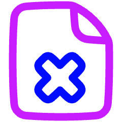 File Delete Icon from Plump Neon Set