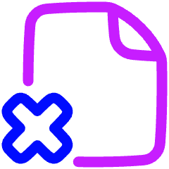 File Delete Alternate Icon from Plump Neon Set