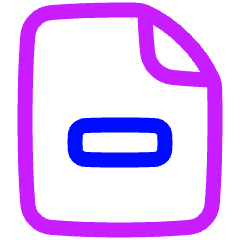 File Remove Icon from Plump Neon Set
