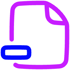 File Remove Alternate Icon from Plump Neon Set